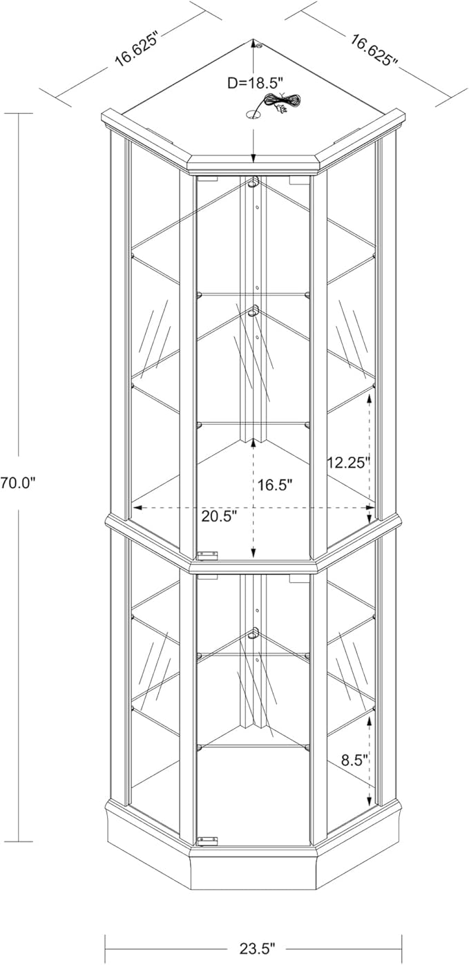 Corner Curio Cabinet, Wine Bar China Cabinet