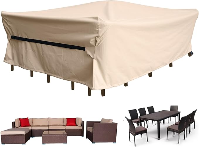 Patio Furniture Set Covers Waterproof Heavy Duty 600D Outdoor Sectional Sofa