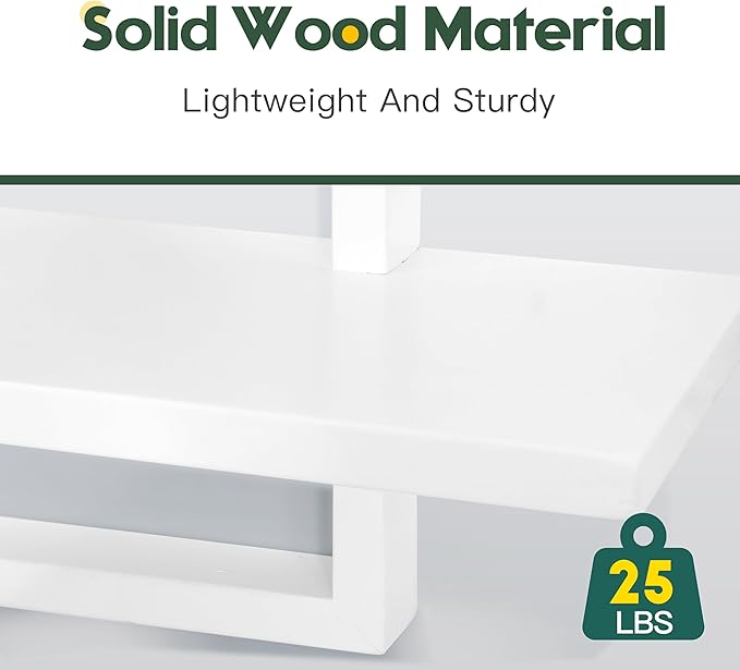 PHOENANCEE Floating Shelves for Wall, Display Hanging Shelf Set of 2, Modern