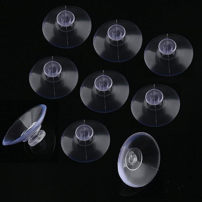 30 Pack Glass Table Suction Cups - 20mm Rubber Suckers Without Hooks
