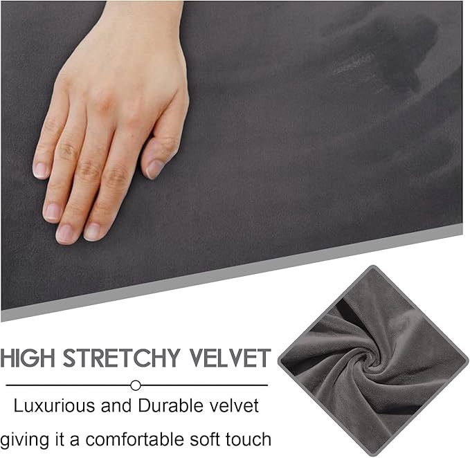 ULTICOR Velvet 8-Pieces Recliner Sofa Covers Stretch Reclining Couch Covers