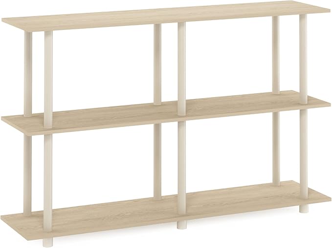 Furinno Turn-N-Tube No Tools 3-Tier Rectangle Side Display Rack, Bauhaus