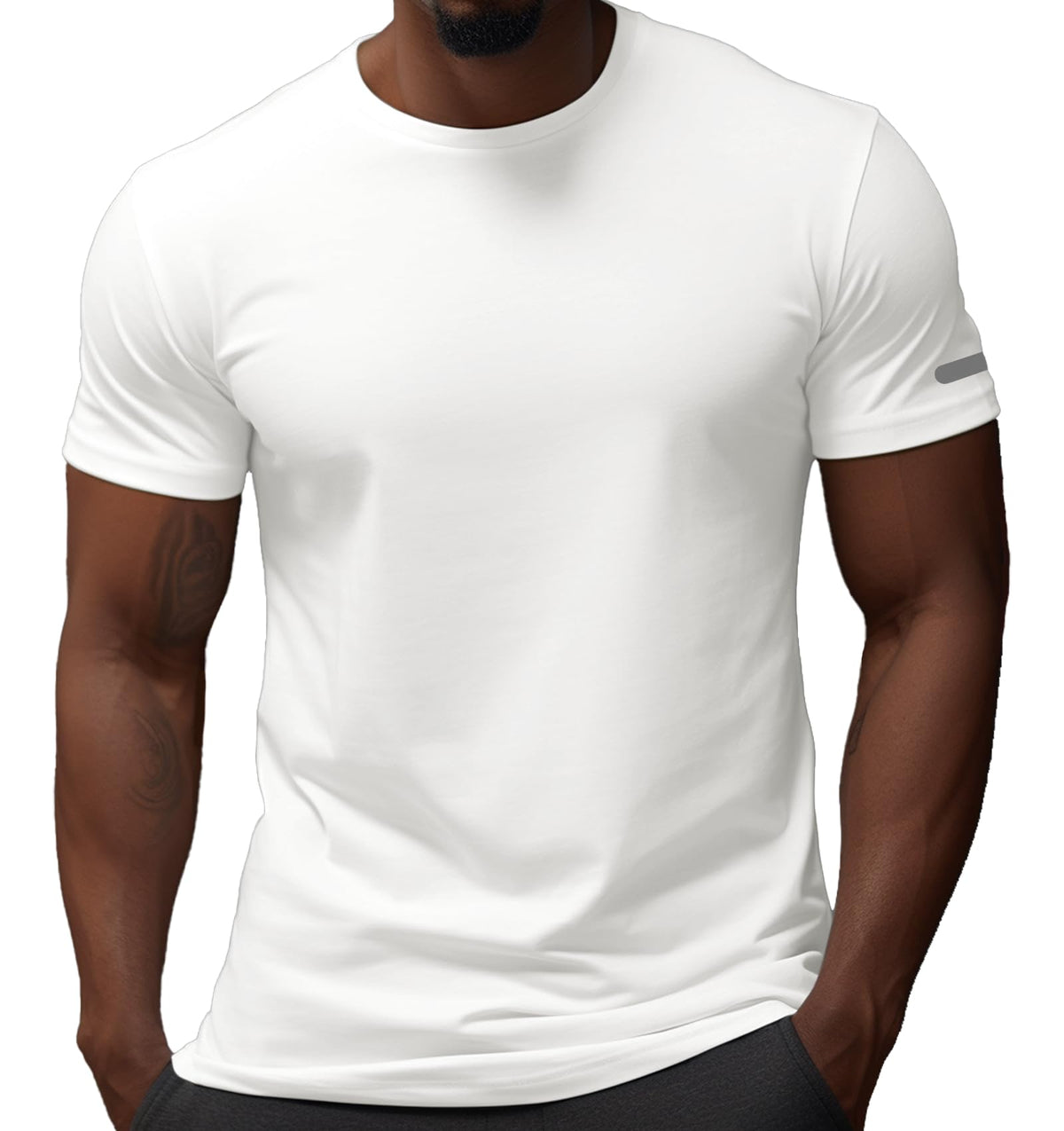 Men Workout Shirts Dry Fit Fitted (Off White,XXL)