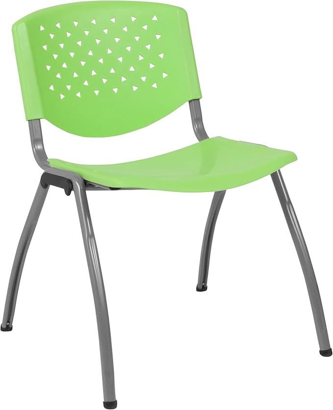 Flash Furniture HERCULES Series 880 lb. Capacity Green Plastic Stack Chair