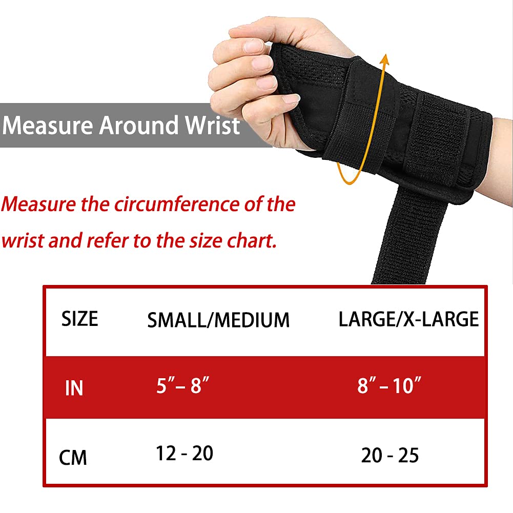 NuCamper Wrist Brace Carpal Tunnel Right Left Hand for Men Women, Night Wrist Sleep Supports Splints Arm Stabilizer with Compression Sleeve Adjustable Straps,for Tendonitis Arthritis Pain Relief (Right Hand-Pink, Small/Medium (Pack of 1))