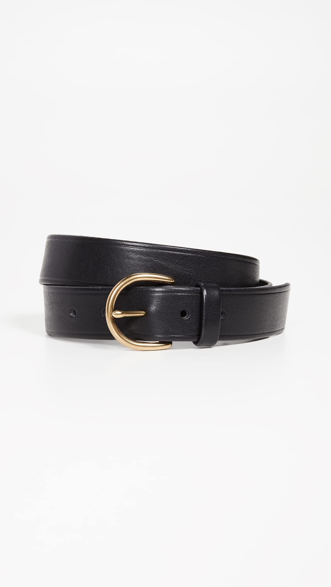 Madewell Women's Medium Perfect Leather Belt, True Black, S