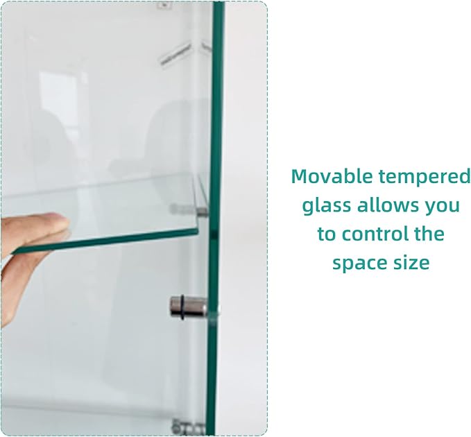 FLYMUHJIA Glass Display Corner Cabinets Storage