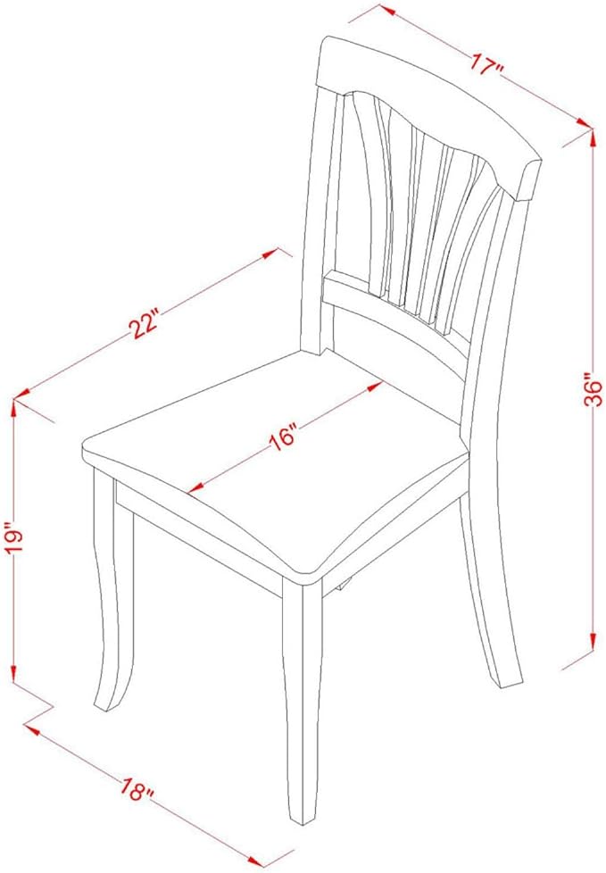 East West Furniture Avon 36" Linen Dining Chairs in Saddle Brown