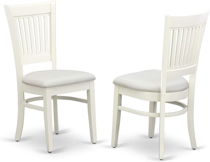 East West Furniture NDVA5-LWH-C 5 Piece Modern Dining Table Set Includes a