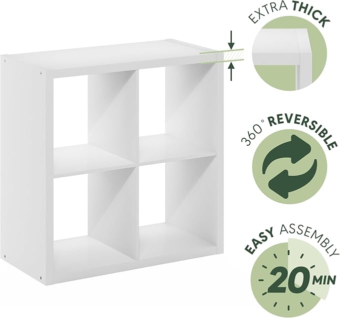 Furinno Cubicle Open Back Decorative Cube Storage Organizer