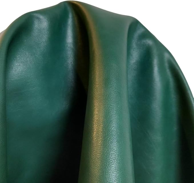 NAT Leathers | Hunter Green Soft Faux Leather Fabric Sheet PU | 2 Yards | 0.9