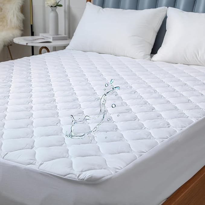 Kingnex Olympic Queen 66x80 Waterproof Quilted Mattress Protector Pad Super