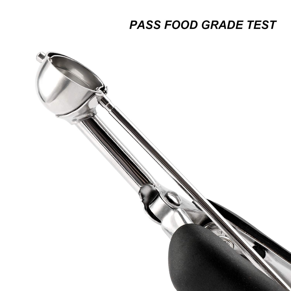 Small Cookie Scoop Set - 2 PCS Include 1 tsp / 2 tsp Cookie Dough Scoops, Cookies Scoops for Baking, Made of 18/8 Stainless Steel, Good Soft Grips, Quick Trigger Release