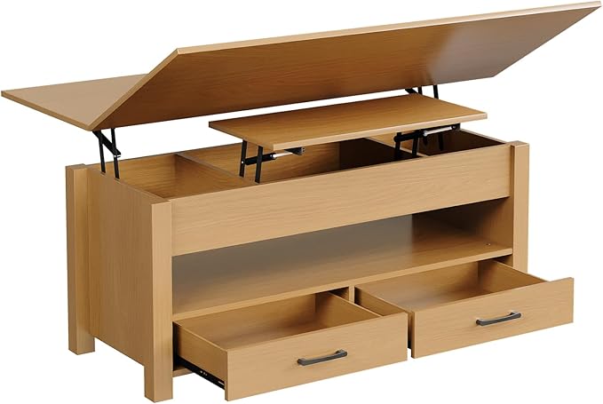 Garvee 40" Coffee Table Lift Top, Converts to Dining Table