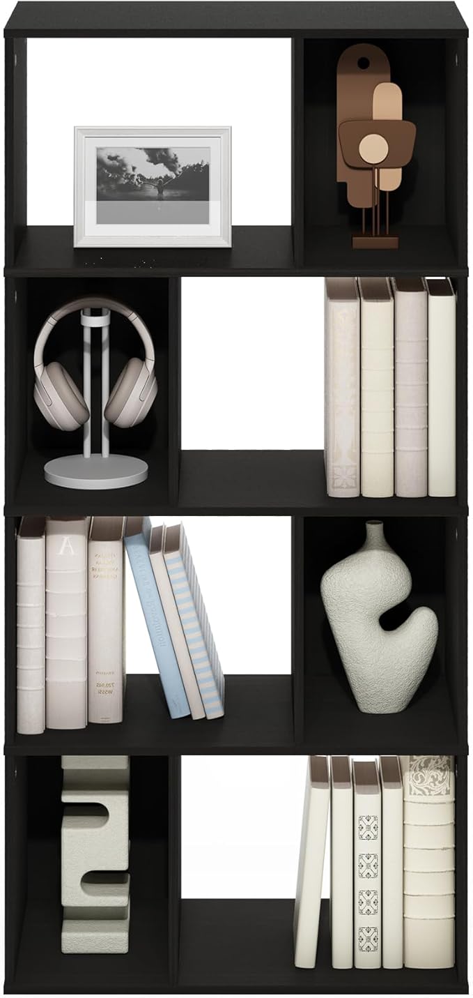 Furinno DALY Book Shelf, 8-Cube Bookshelf, Cube Storage Organizer Bookcase