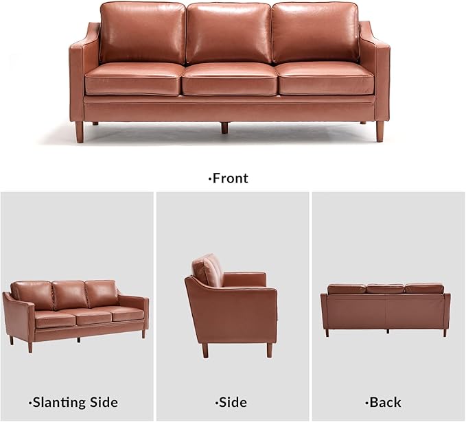 Kingfun Living Room Furniture Sets, 3 Seater Couch and Loveseat, Mid Century