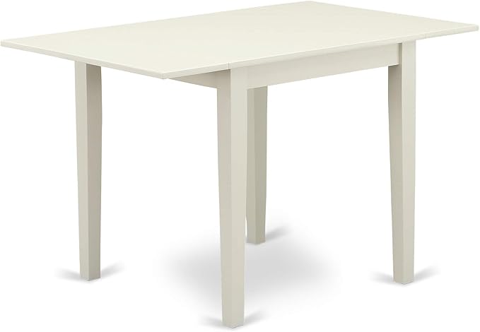 East West Furniture NDVA3-LWH-W 3 Piece Modern Dining Table Set Contains a