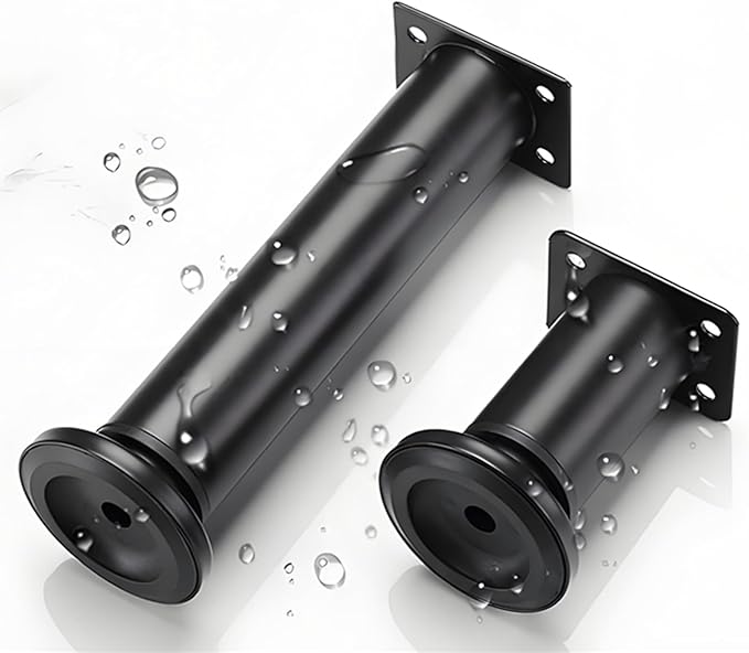 4PCS Adjustable 7.08-12.2 Inch Metal Furniture Legs Black Furniture Replacement