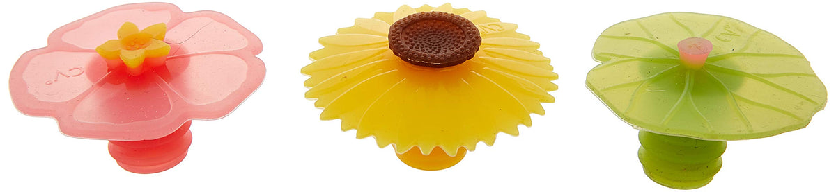 Charles Viancin Wine Bottle Stopper - Lily Pad, Sunflower & Hibiscus