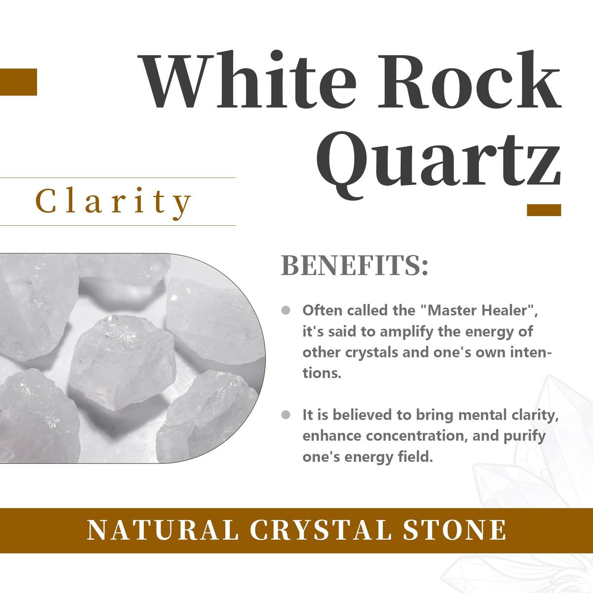 Rockcloud Pyramid Energy Generator, Reiki Chakra Healing Crystal Stone,Rock Quartz