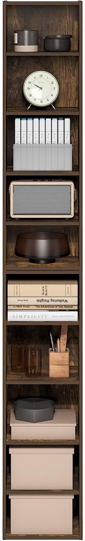 Furinno PASIR Book Shelf, 10-Tier Bookshelf, Bookcase