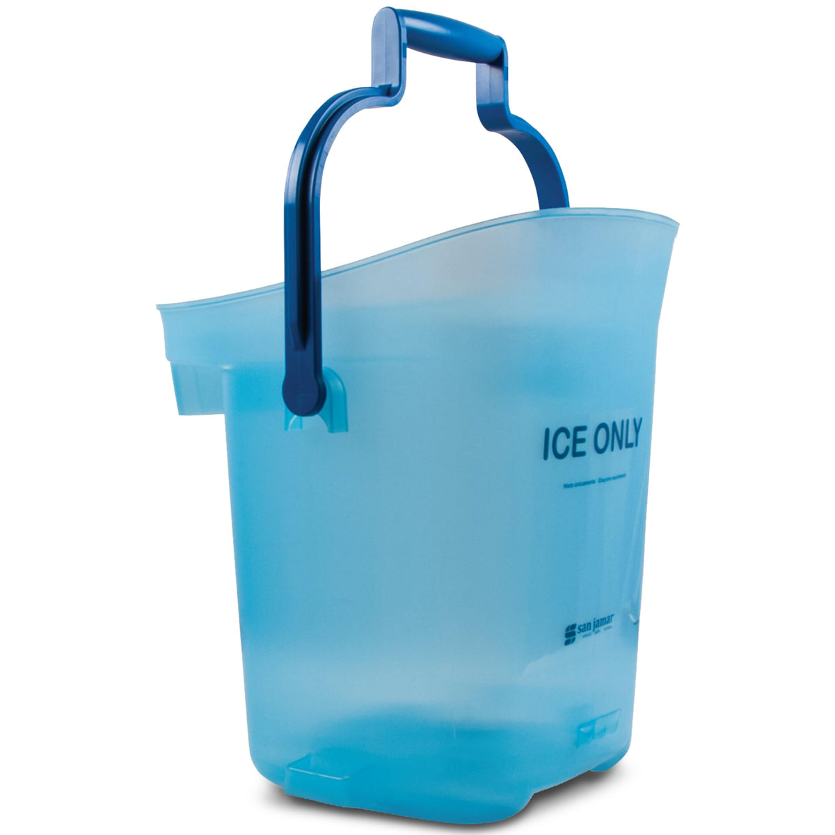 San Jamar Plastic Light Duty Ice Tote, 6 Gallons, Blue