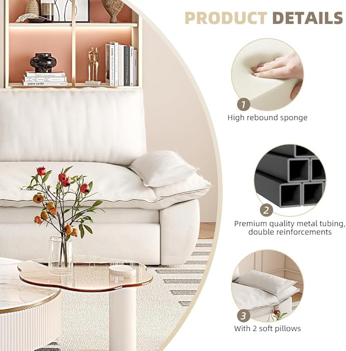 73.2" Sofa Bed Queen, 3-in-1 Pull Out Sofa Bed
