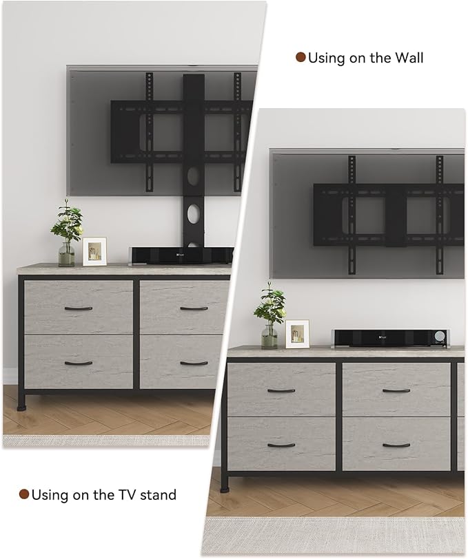 TV Stand with Mount, Fabric Dresser with 6 Drawers
