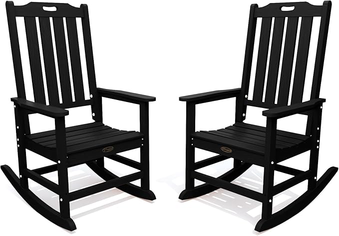 THOEOE Oversized Rocking Chair Set of 2, Outdoor Rocking Chair