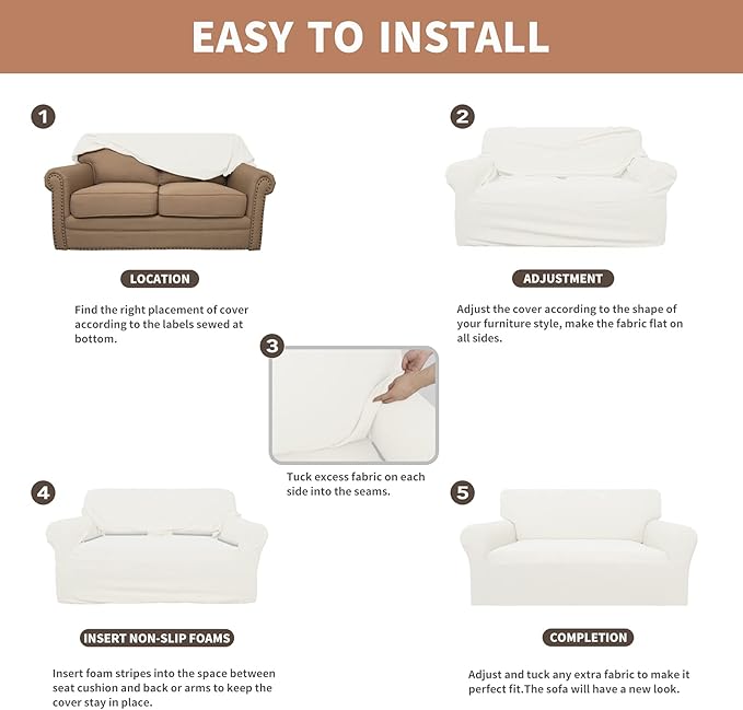Easy-Going 100% Waterproof Oversized Chair Couch Cover, Dual Waterproof Sofa