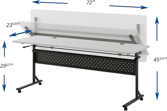 Lorell Shift 2.0 Flip & Nesting Mobile Table