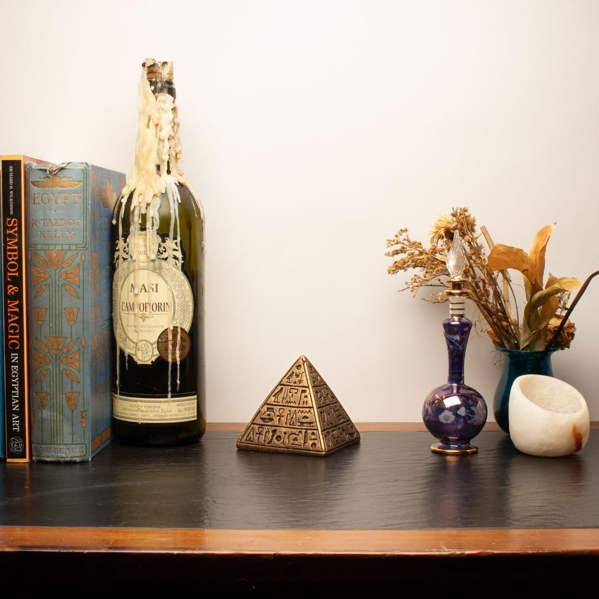 Egyptian Pyramid Statue - Bronze - 3.5" - Made in Egypt