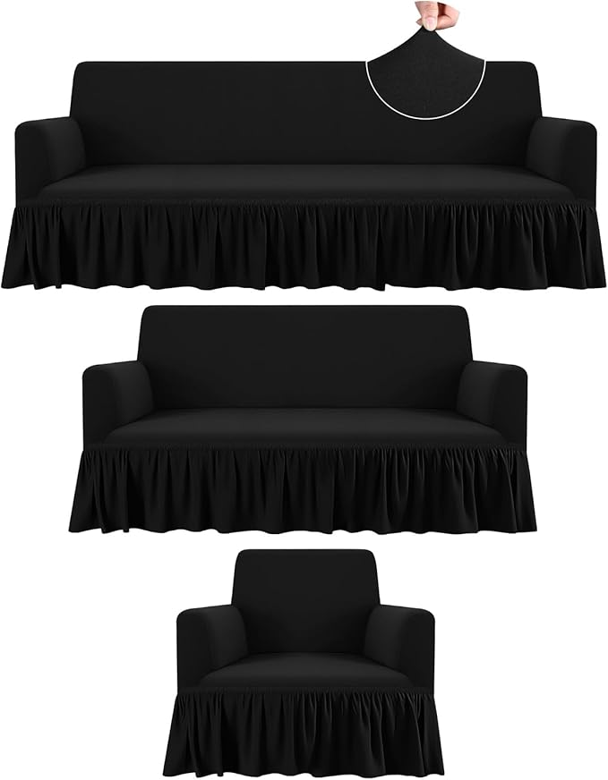 Fanfanwin 3 Pcs Sofa Slipcover Set