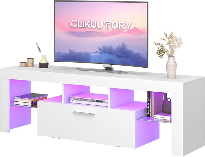 Clikuutory Modern Lighting 51 inch TV Stand