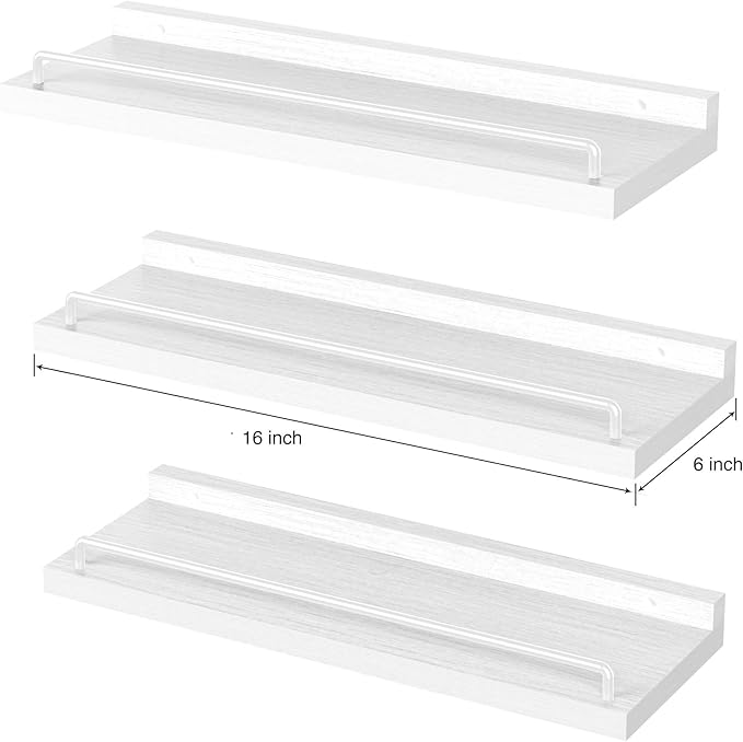 RYOFOBETTO Floating Shelves for Wall Decor, Living Room, Picture Frames