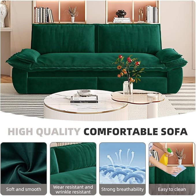 73.2" Sofa Bed Queen, 3-in-1 Pull Out Sofa Bed