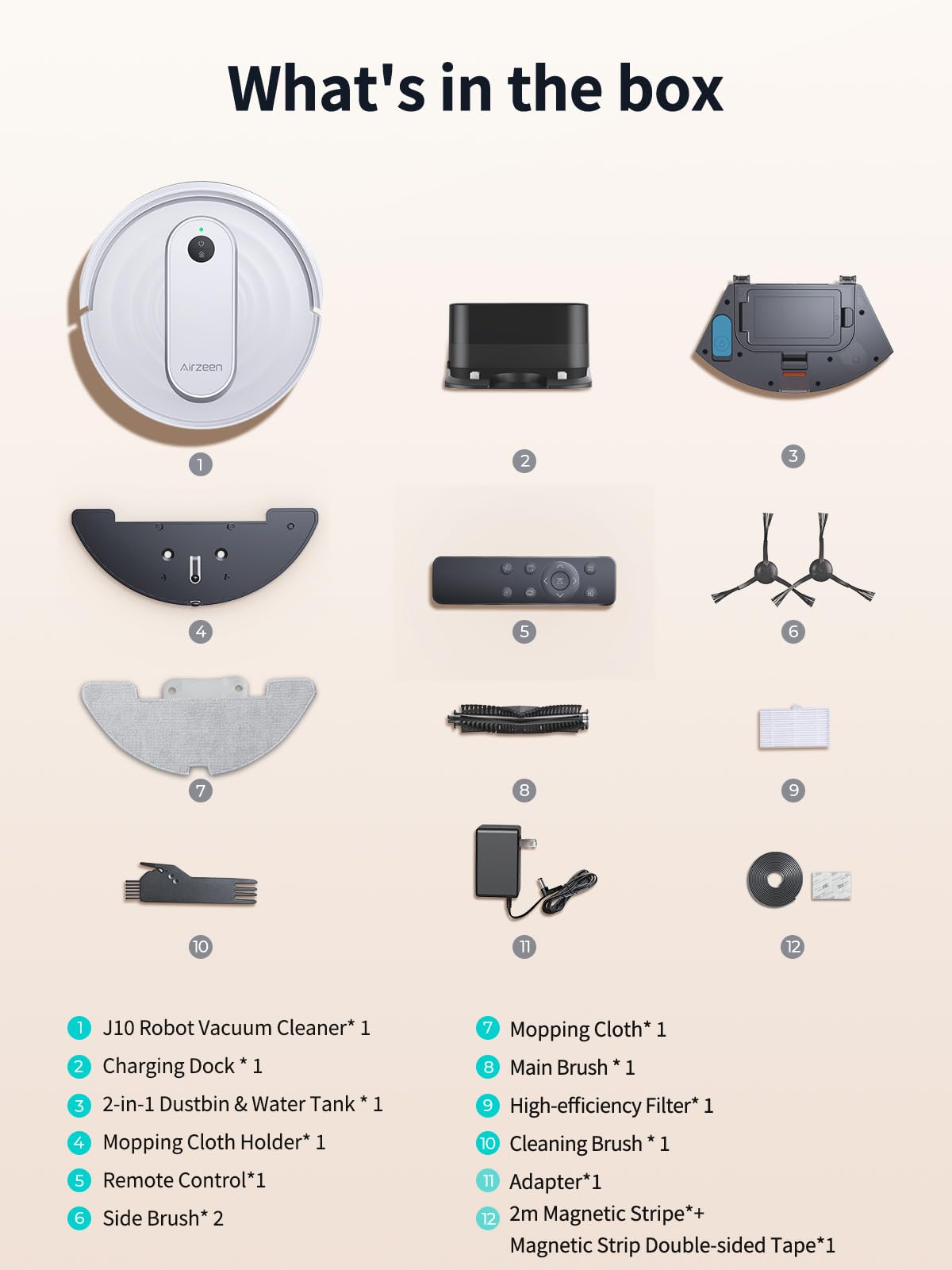 Robot Vacuum and Mop - 4000Pa Powerful Suction, APP/Alexa Control, 3-in-1 Cleaning Solution with Auto Self-Charging, Perfect for Pet Hair, Carpets, and Hard Floors