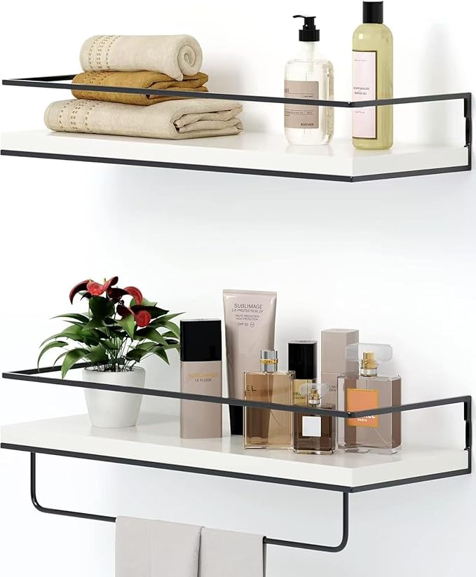 Shario White Floating Shelves