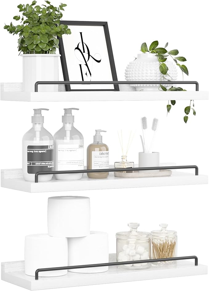 RYOFOBETTO Floating Shelves for Wall Decor, Living Room, Picture Frames