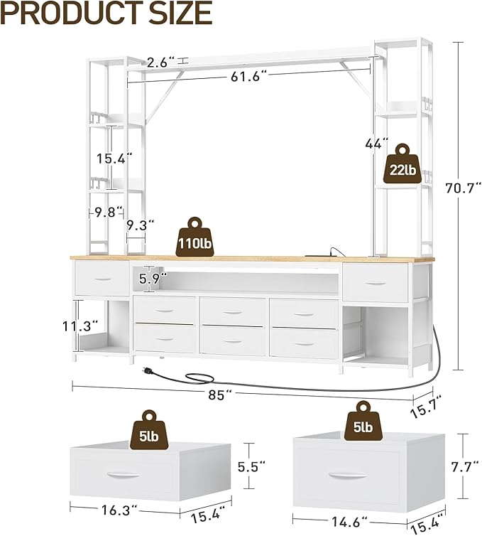 RALGEND Large Entertainment Center