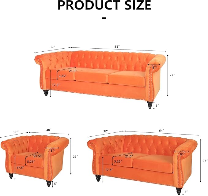 Mid-Century 2 Seater Sofa, Velvet Loveseat