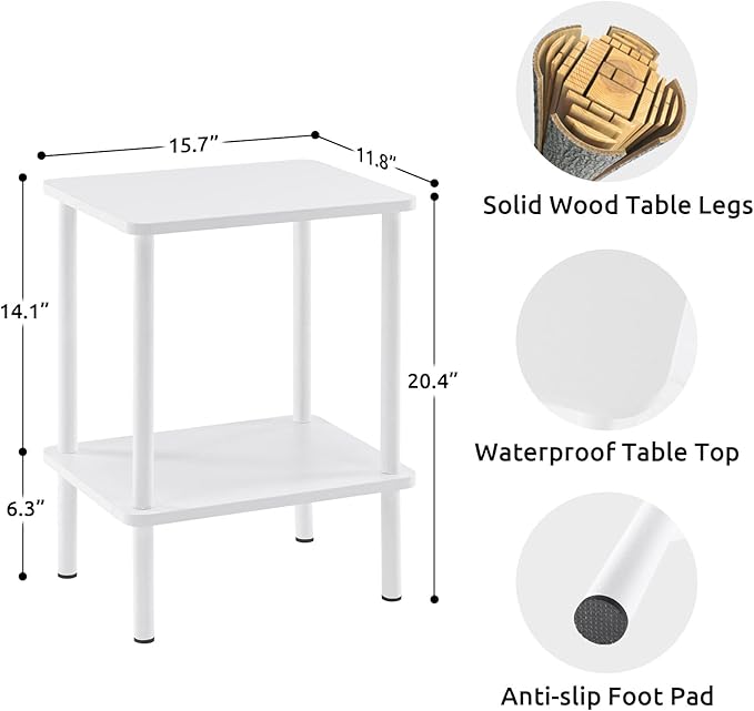 Apicizon 2 Tier End Table, Small Side Table