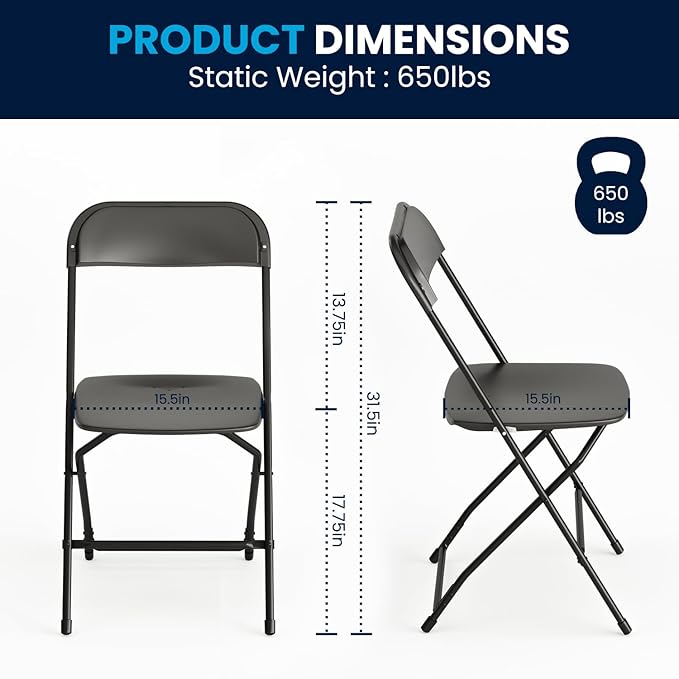 Flash Furniture Hercules Series Plastic Folding Chairs