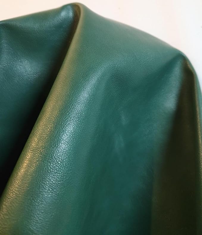 Hunter Green Soft Faux Leather Fabric PU Leather by The Yard Synthetic Pleather