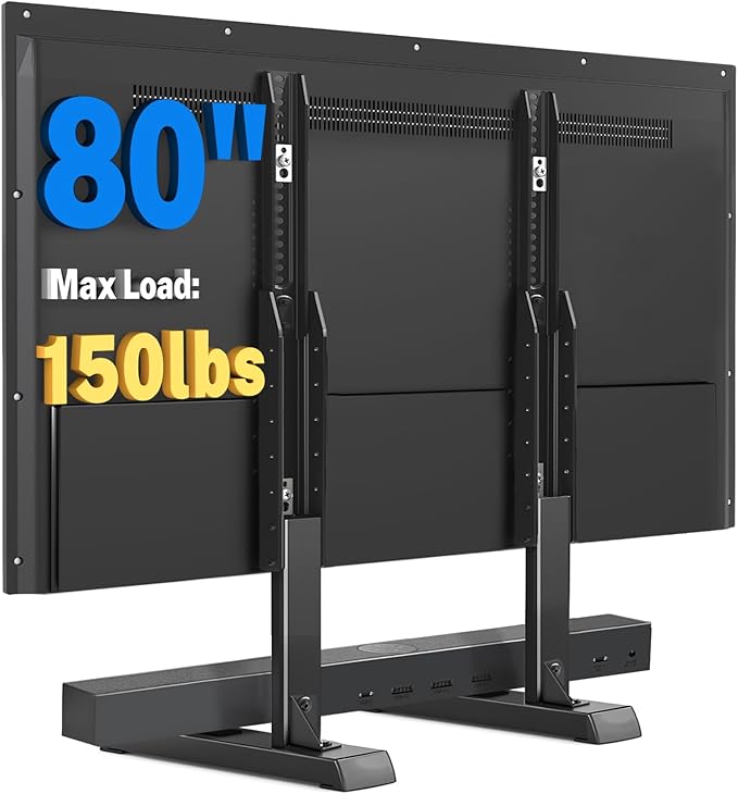 Rfiver Universal TV Stand Base for 24-80 Inch TVs, Table Top TV Stand