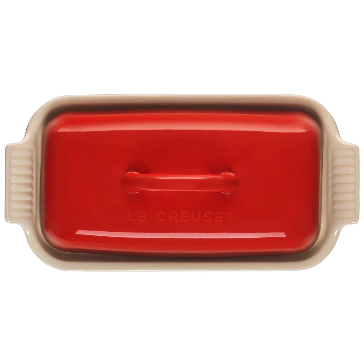 Le Creuset Stoneware Heritage Butter Dish, Cerise