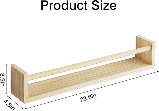 Fixwal Nursery Book Shelves, 23.6 Inch Floating Bookshelves