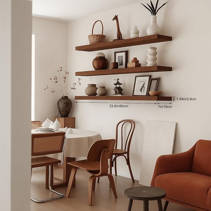 Floating Shelves for Wall, Bathroom Shelves Over Toilet, Wall Shelves & Book