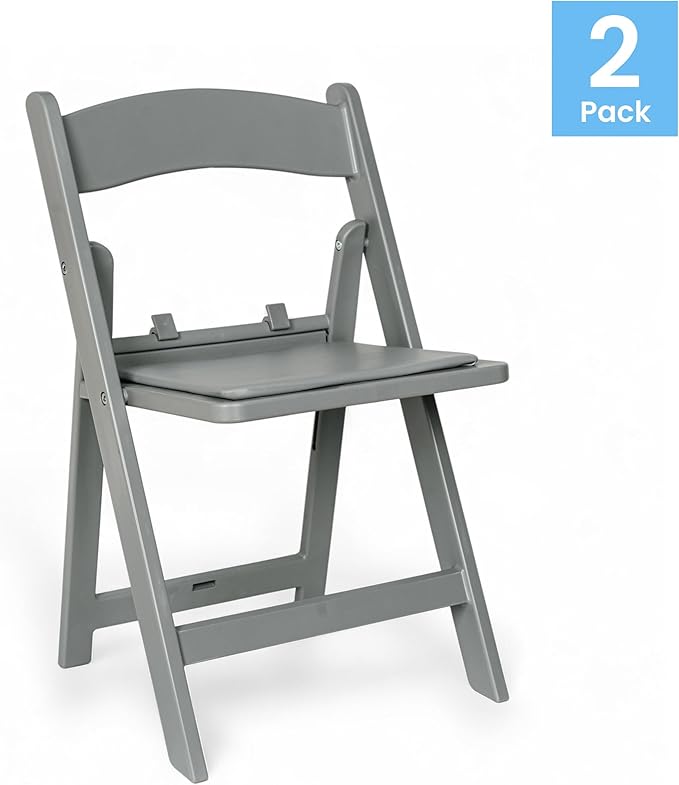 Flash Furniture Hercules Set of 2 Kids Gray Resin Folding Chairs