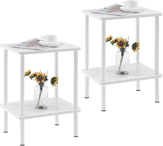 Apicizon 2 Tier End Table Set of 2, Small Side Table